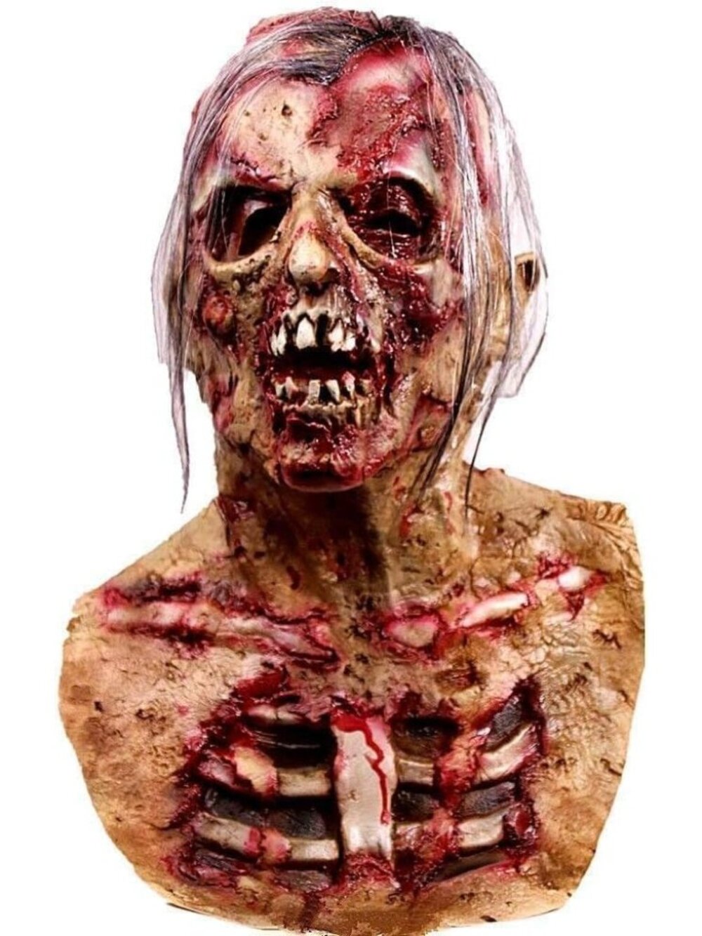 Scary Halloween Latex  Horror Biochemical Creepy Adult Zombie Head Mask
